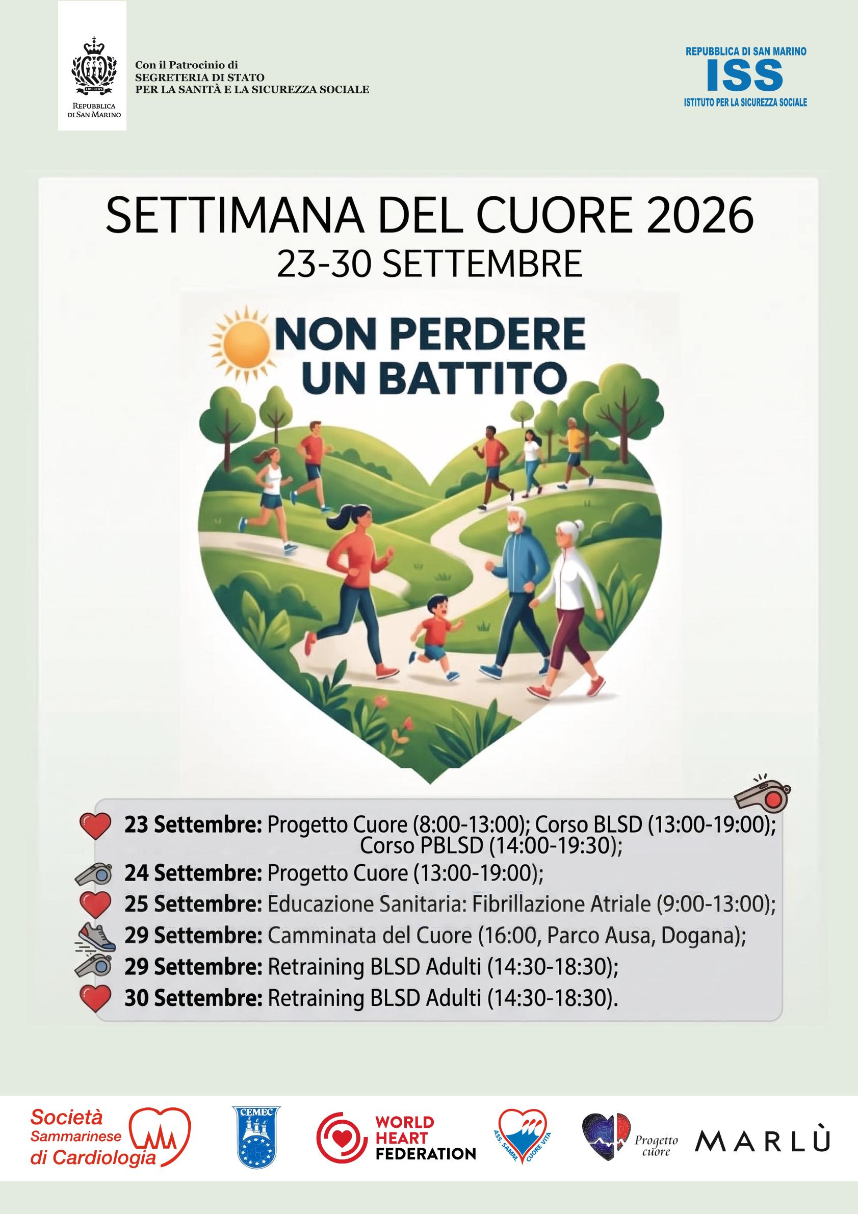 Settimana del Cuore 2026: al via le iniziative di prevenzione e formazione